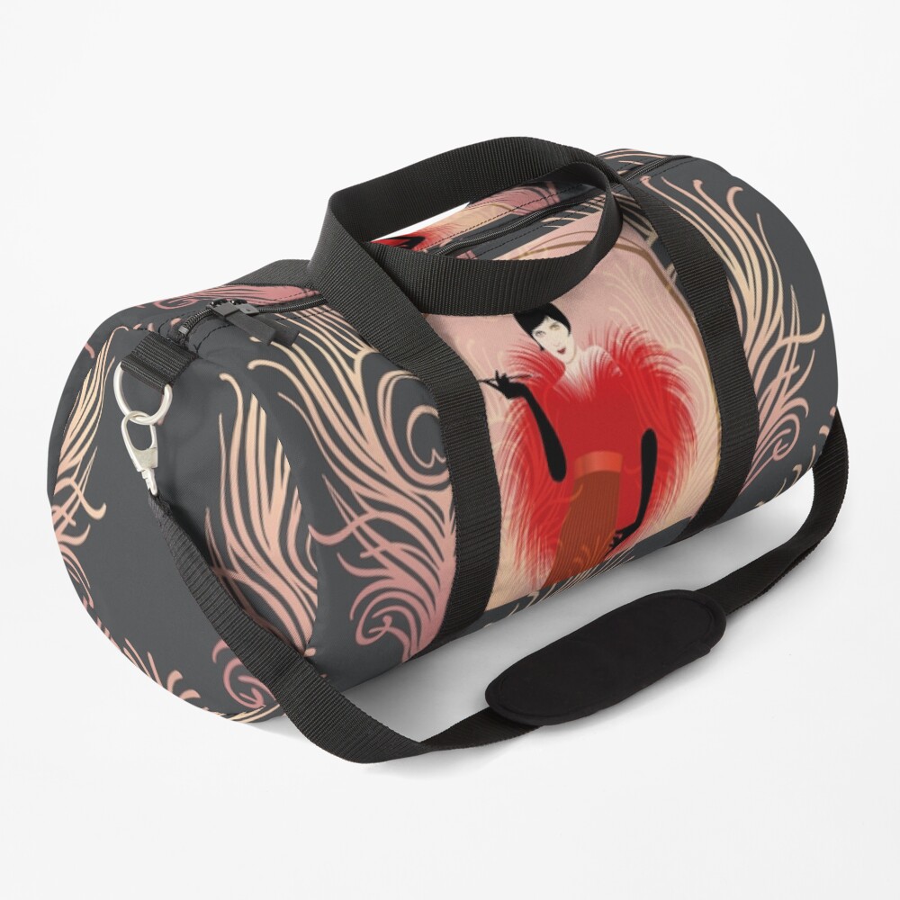 The Shady Lady in Red Duffle Bag