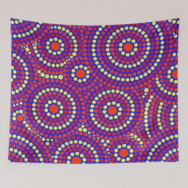 Item preview, AUSTRALIAN ABORIGINAL ART – a simple modern colorful design using dot painting –  nice for a party -  designed and sold by JOHNC1.