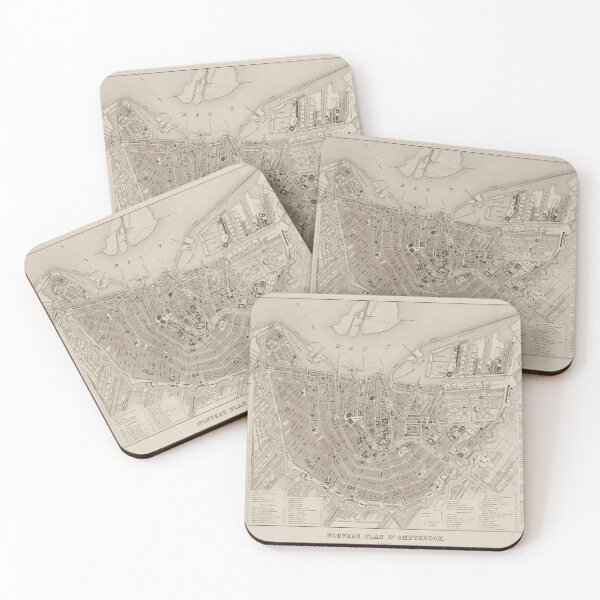 Item preview, Vintage Map of Amsterdam (1847) designed and sold by BravuraMedia.
