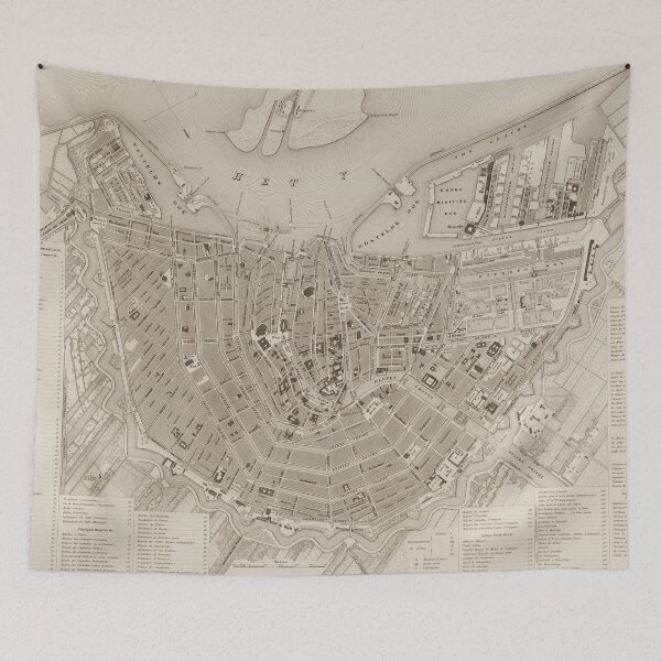 Item preview, Vintage Map of Amsterdam (1847) designed and sold by BravuraMedia.