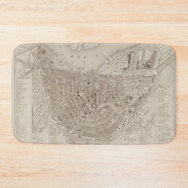 Item preview, Vintage Map of Amsterdam (1847) designed and sold by BravuraMedia.