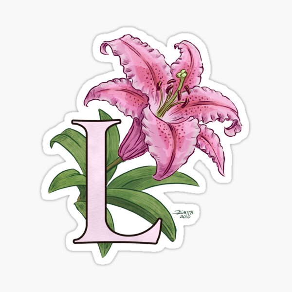 L is for Lily - full image shirt Sticker