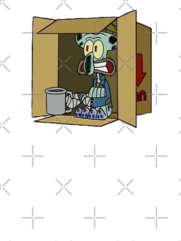 Squidward Tentacles Homeless Kids T Shirt By Longspicy2 Redbubble
