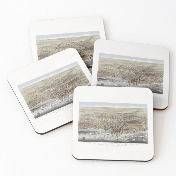 Item preview, The City of Chicago Bird's Eye View - 1874 designed and sold by warishellstore.
