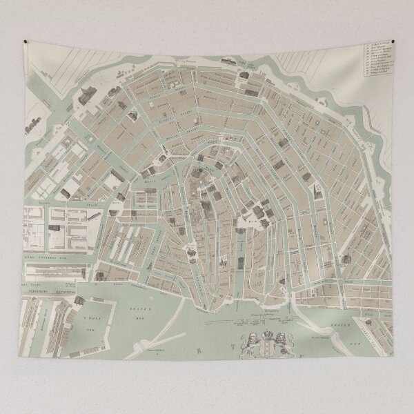 Item preview, Vintage Map of Amsterdam (1863) designed and sold by BravuraMedia.