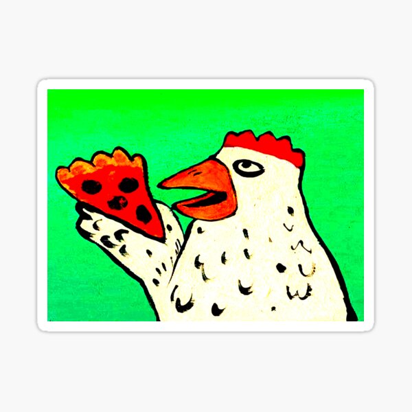 CHICKEN WITH PIZZA Sticker