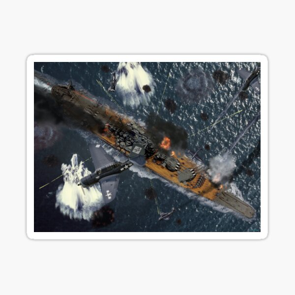 "Death of the Yamato" Sticker for Sale by Mil Merchant | Redbubble
