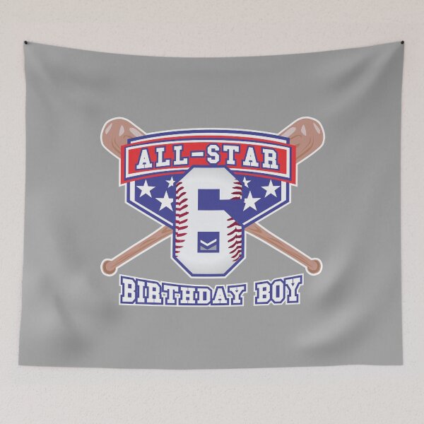 Item preview, Youth Player All Star 6th Birthday Baseball Boy designed and sold by PMDConcepts.