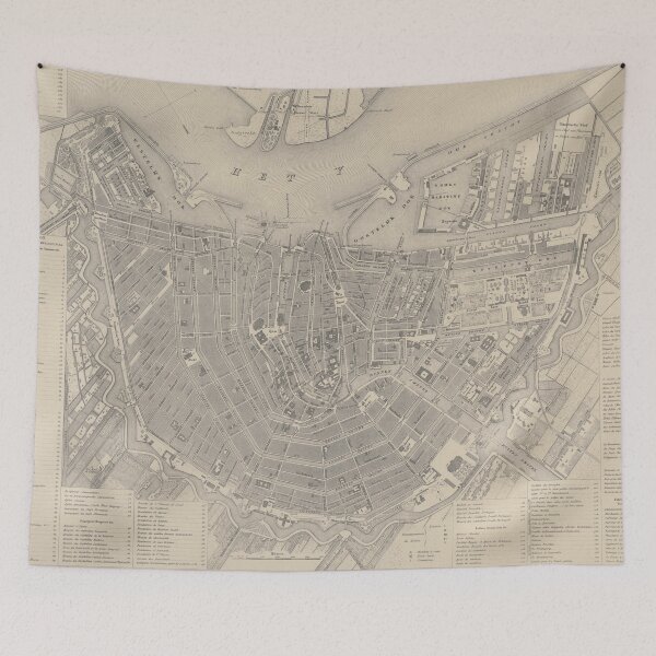 Item preview, Vintage Map of Amsterdam Holland (1866) designed and sold by BravuraMedia.
