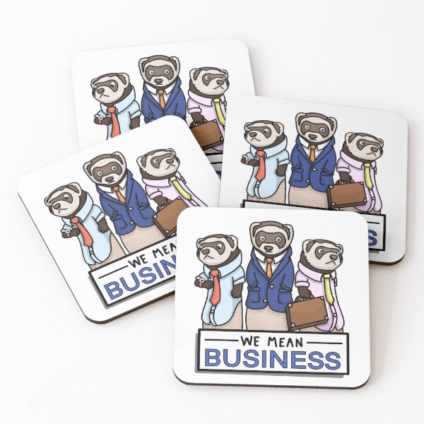 Item preview, We Mean Business Ferrets designed and sold by The Curly Redhead.