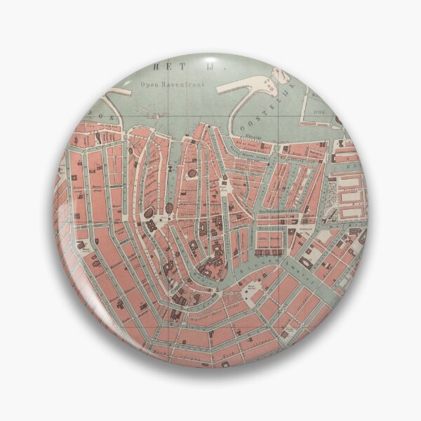 Item preview, Vintage Map of Amsterdam (1869) designed and sold by BravuraMedia.