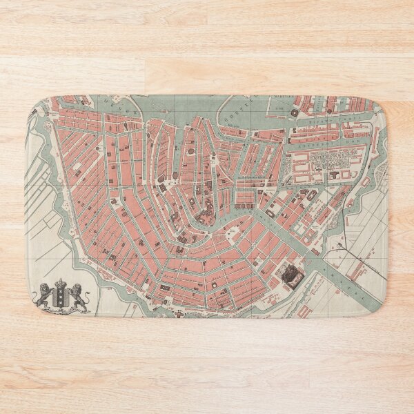 Item preview, Vintage Map of Amsterdam (1869) designed and sold by BravuraMedia.