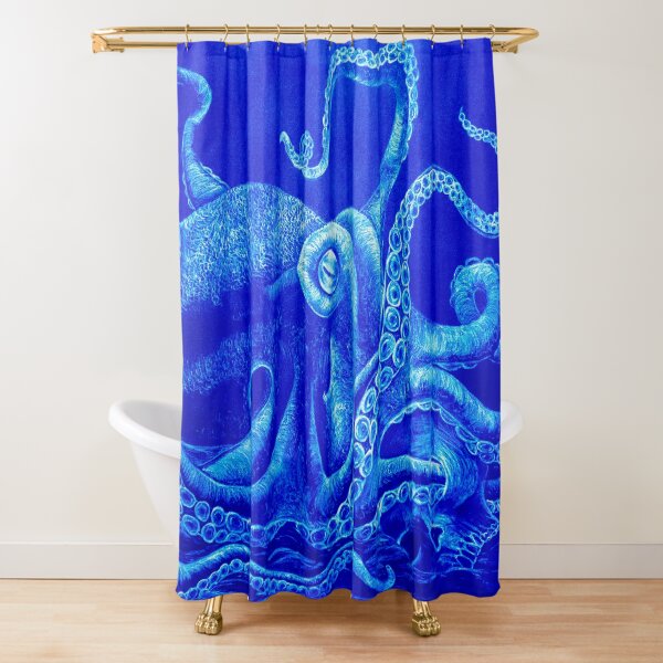 Octopus and Skull Shower Curtain