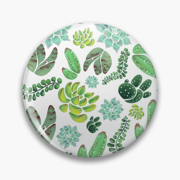 Item preview, Pretty Watercolor Succulent Pattern designed and sold by Elizabeth Staley.