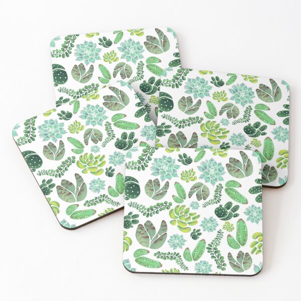 Item preview, Pretty Watercolor Succulent Pattern designed and sold by Elizabeth Staley.