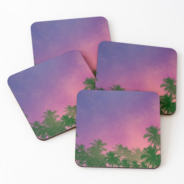 Item preview, Palms in Pink & Purple Sky designed and sold by JAMMCREATIONS.
