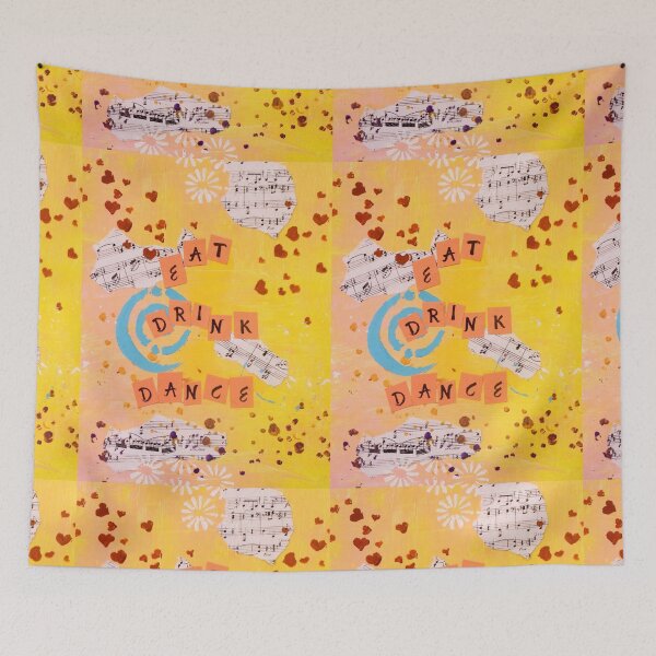 Item preview, Eat Drink Dance Mixed Media Artwork designed and sold by Vallee Rose.