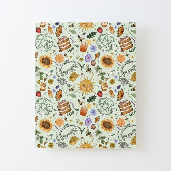 Litha Pattern- Green Canvas Mounted Print