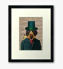 Antique Dictionary Page Wirehaired Griffon Framed Print