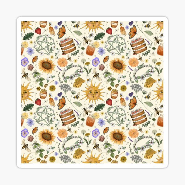 Litha Pattern- Cream Sticker