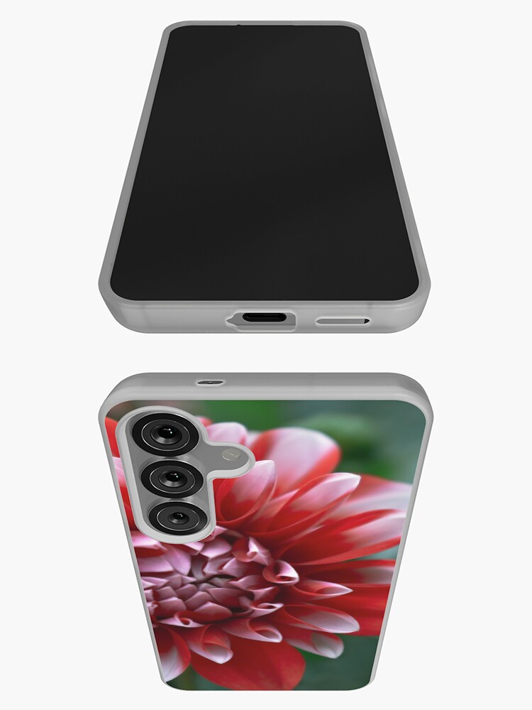 Thumbnail 3 of 4, Samsung Galaxy Phone Case, Red and White Petals designed and sold by DonnaMariePhoto.