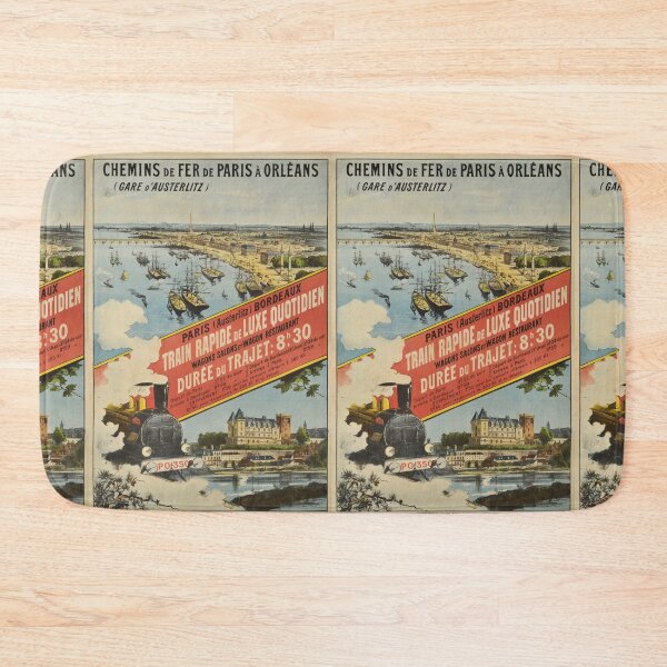 Item preview, PARIS a ORLEANS Train Rapide vintage travel poster designed and sold by stickart-marek.