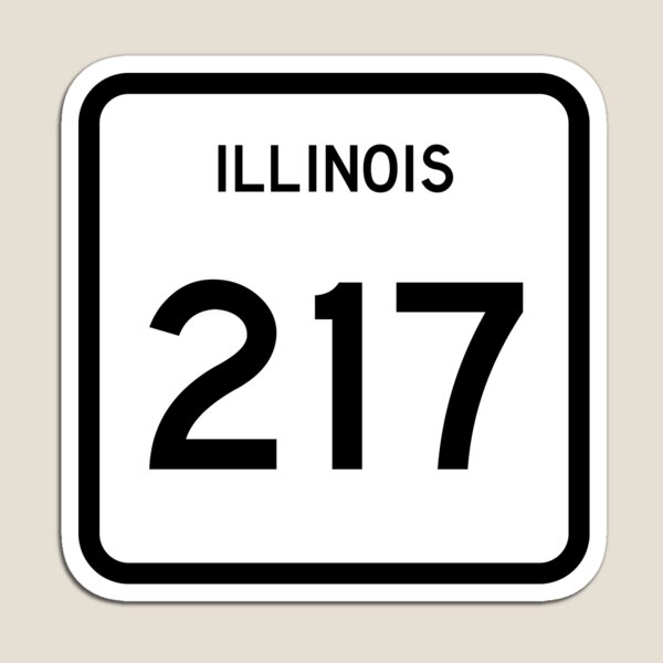 Illinois State Route 217 (Area Code 217) Magnet