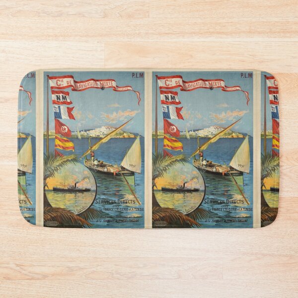 Item preview, PLM Navigation Mixte vintage travel poster designed and sold by stickart-marek.