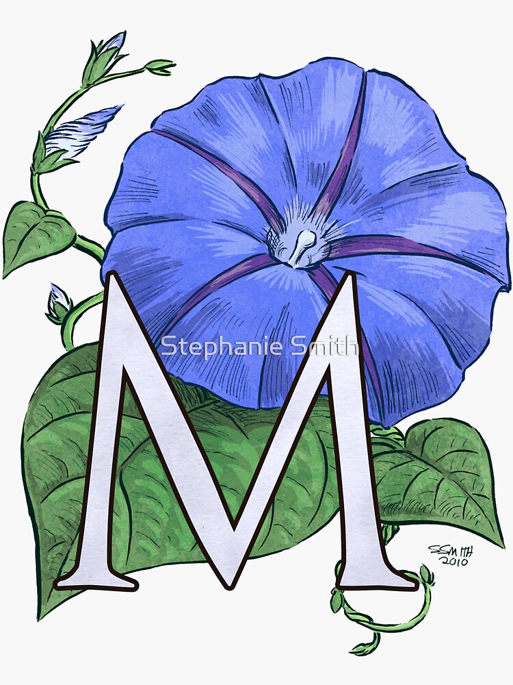 M is for Morning Glory - full image shirt by stephsmith