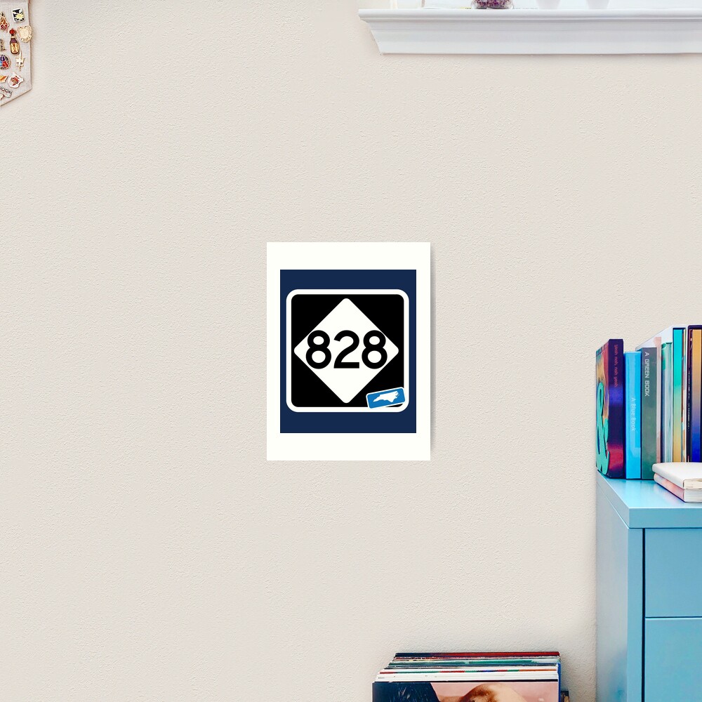 North Carolina State Route 828 Area Code 828 Art Print By Srnac