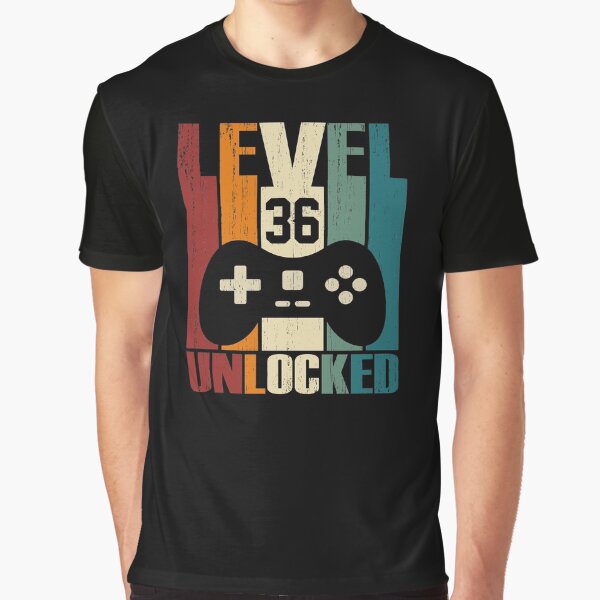 Artikel-Vorschau von Level 36 freigeschaltet 36. Geburtstagsgeschenk 36 Jahre alt Vintage 1984 Video Gamer, designt und verkauft von nana1099.