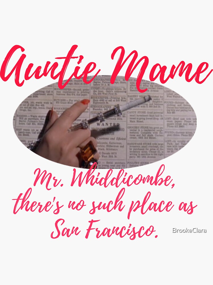 Auntie Mame working as phone operator,out of work, depression Sticker for  Sale by BrookeClara