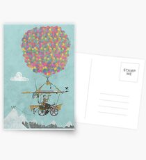 Riding A Bicycle Through The Mountains Postcards