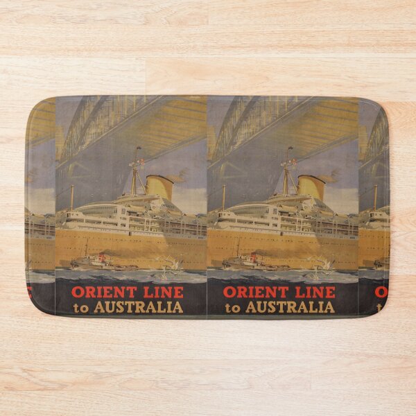 Item preview, Orient Line to Australia vintage travel poster designed and sold by stickart-marek.