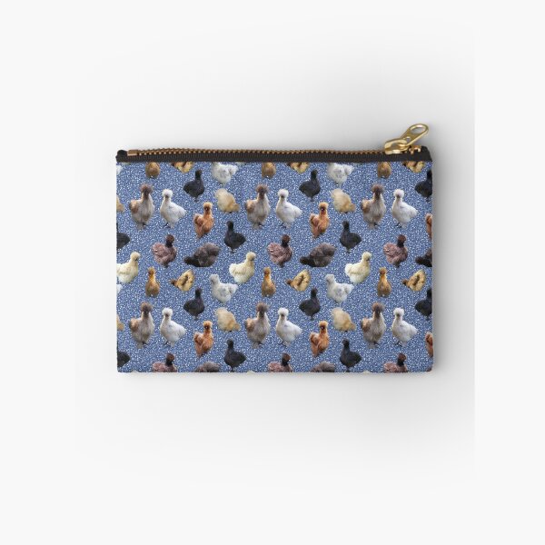 Item preview, Silkie Bantams on Blue Glitter designed and sold by StandoutSilkies.