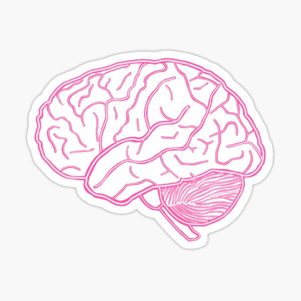 Neon Brain Sticker