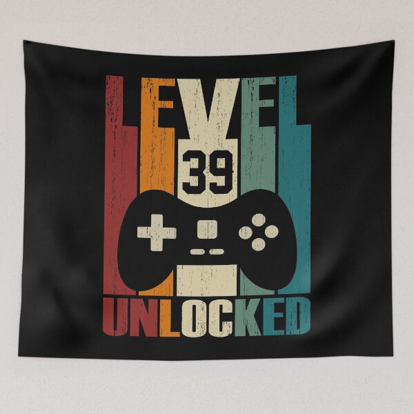 Item preview, Level 39 Unlocked 39th Birthday Gift 39 Years Old Vintage 1981 Video Gamer designed and sold by nana1099.
