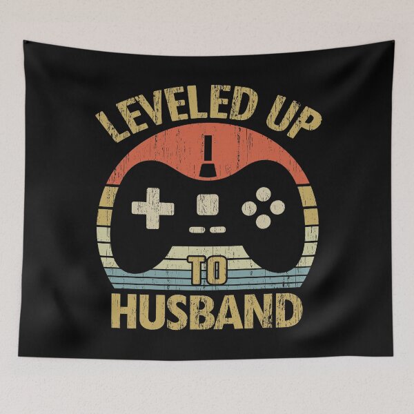 Item preview, Leveled Up To Husband - Gift For Husband Valentines Gift Video Gamer designed and sold by nana1099.