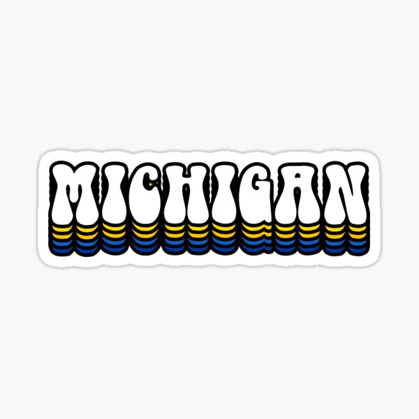 Item preview, Michigan Stacked Rainbow Letters designed and sold by maddiefrick.