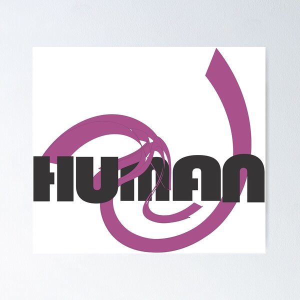 Item preview, purple HUMAN logo designed and sold by induwara27.