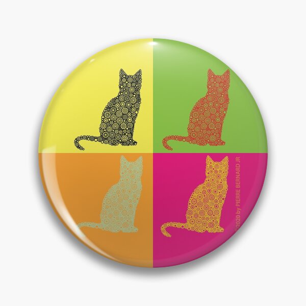 Item preview, Afrocentric “Love Cats” Pop Art Circle Design designed and sold by Pierre Bernard Jr.