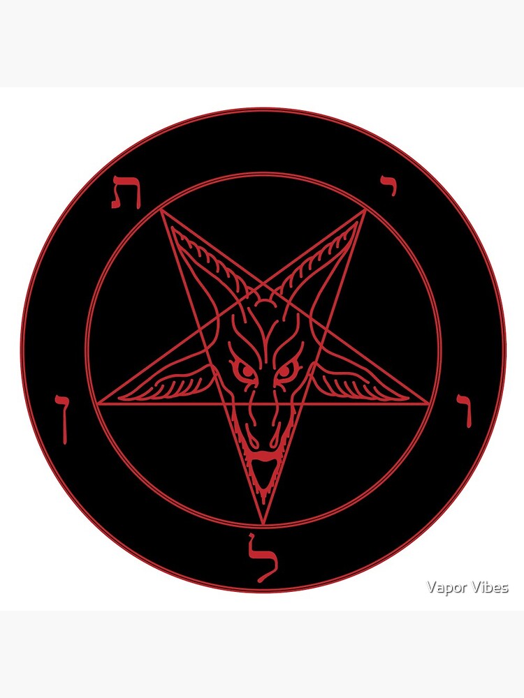 Satanic Pentagram (dark) Pin for Sale by Vapor Vibes