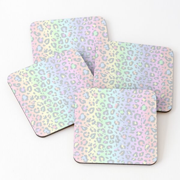 Item preview, Soft Pastel Double Rainbow Leopard Print All Over Animal Pattern designed and sold by Bumblefuzzies.