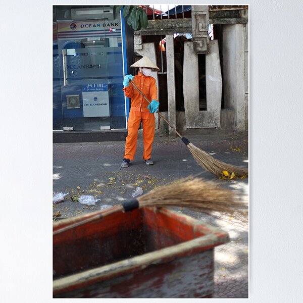 Item preview, Holiday snaps - street cleaning lady designed and sold by geof.