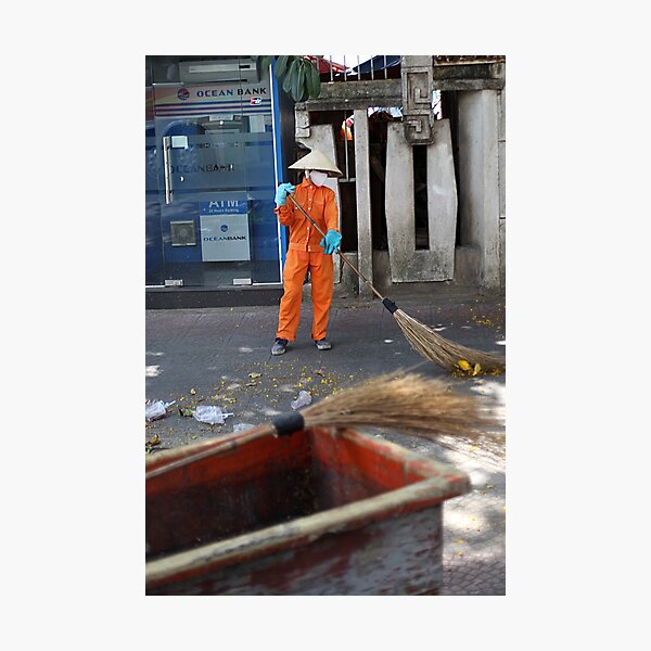 Item preview, Holiday snaps - street cleaning lady designed and sold by geof.