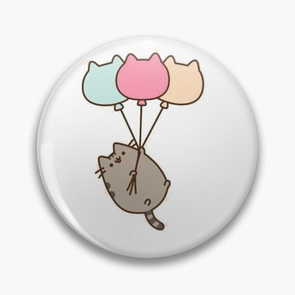 Kitty with ballons Pin