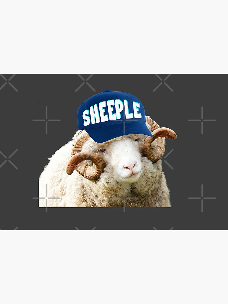 Sheep with Sheeple Hat Political humor funny liberals by JenniferMac
