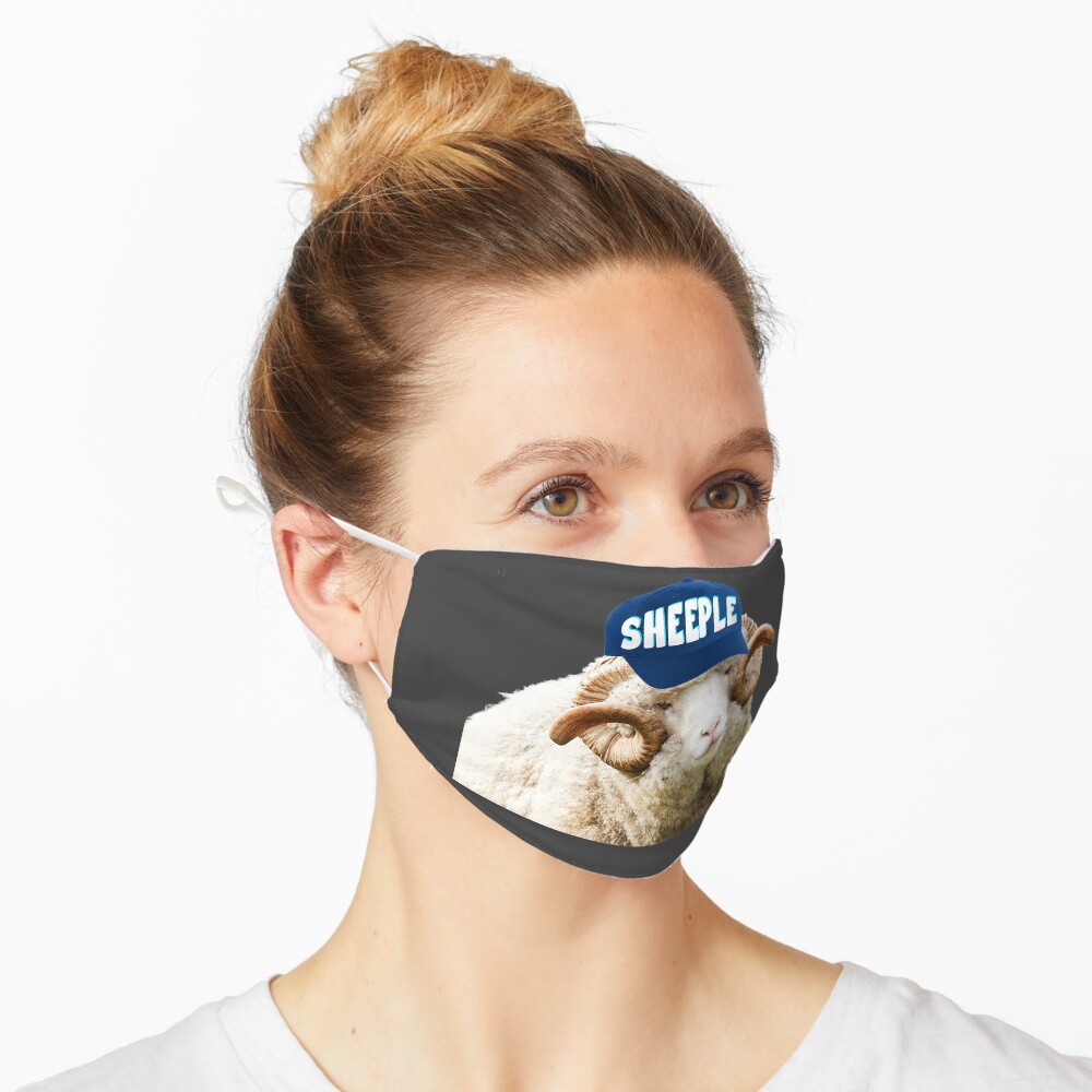 Sheep with Sheeple Hat Political humor funny liberals Mask