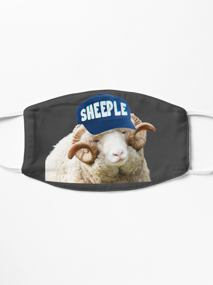 Alternate view of Sheep with Sheeple Hat Political humor funny liberals Mask