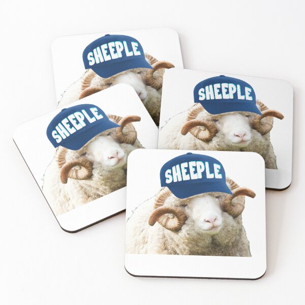 Item preview, Sheep with Sheeple Hat Political humor funny liberals designed and sold by JenniferMac.